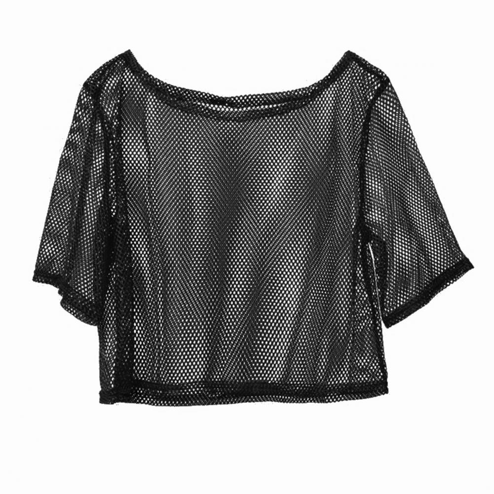 Summer Clothing Line - Women Fishnet Tank T-Shirt Casual Crop