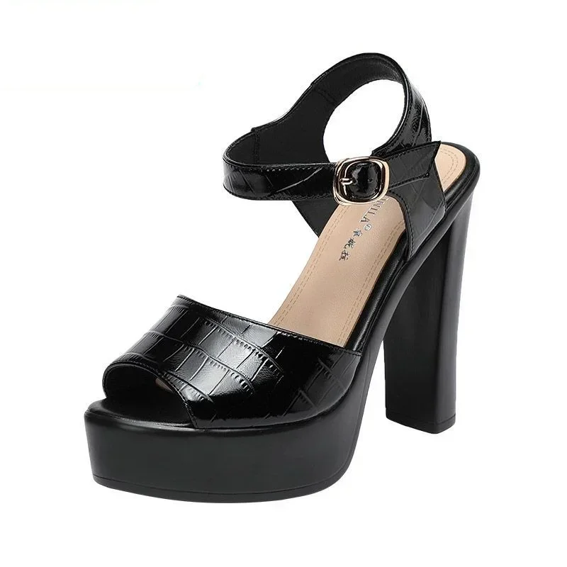 Summer Clothing For Petite Women - 10cm 13cm Fashion Genuine Leather Sandals