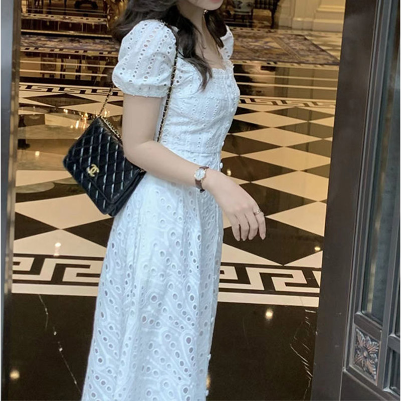 Summer Clothing Ladies - Summer Elegant Korean Chic White Midi