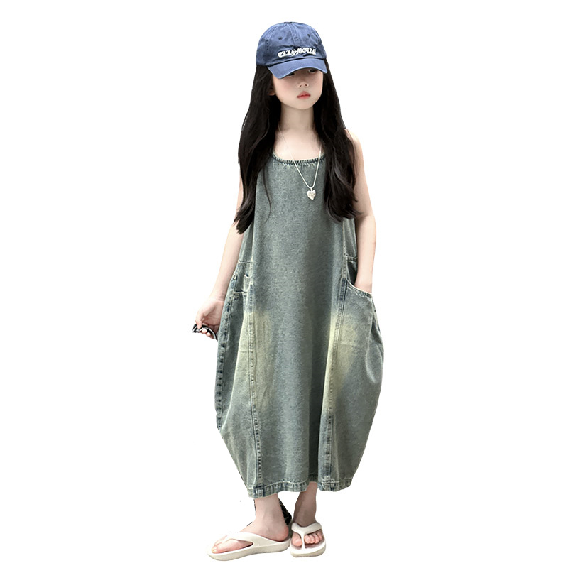 Summer Dresses Yours Clothing - Vintage Blue Children Girls High Quality