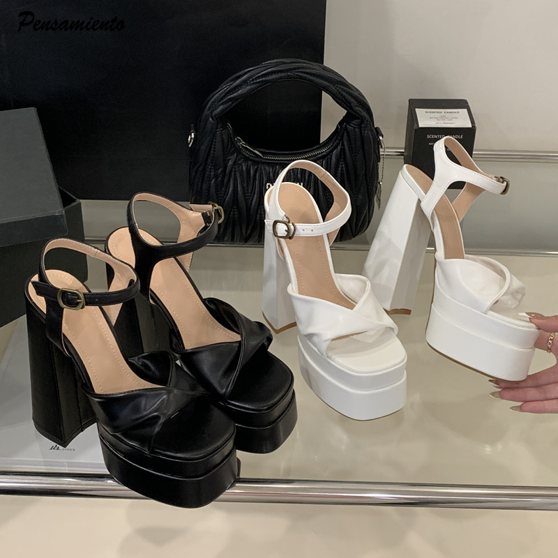 Summer Clothing For Petite Women - Star style Fashion Double Platform Wedges