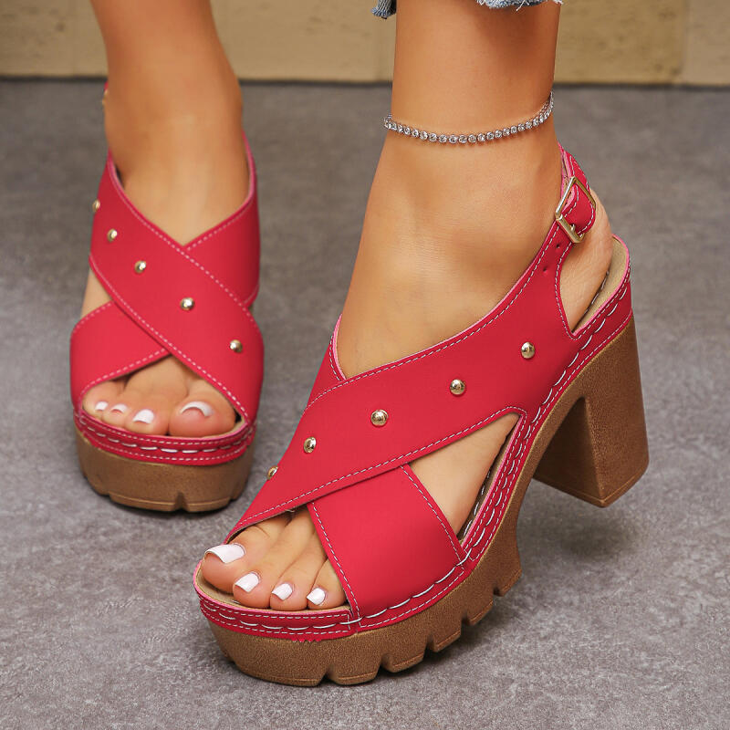 Summer Clothing For Petite Women - Vintage Super High Heel Cross Strap