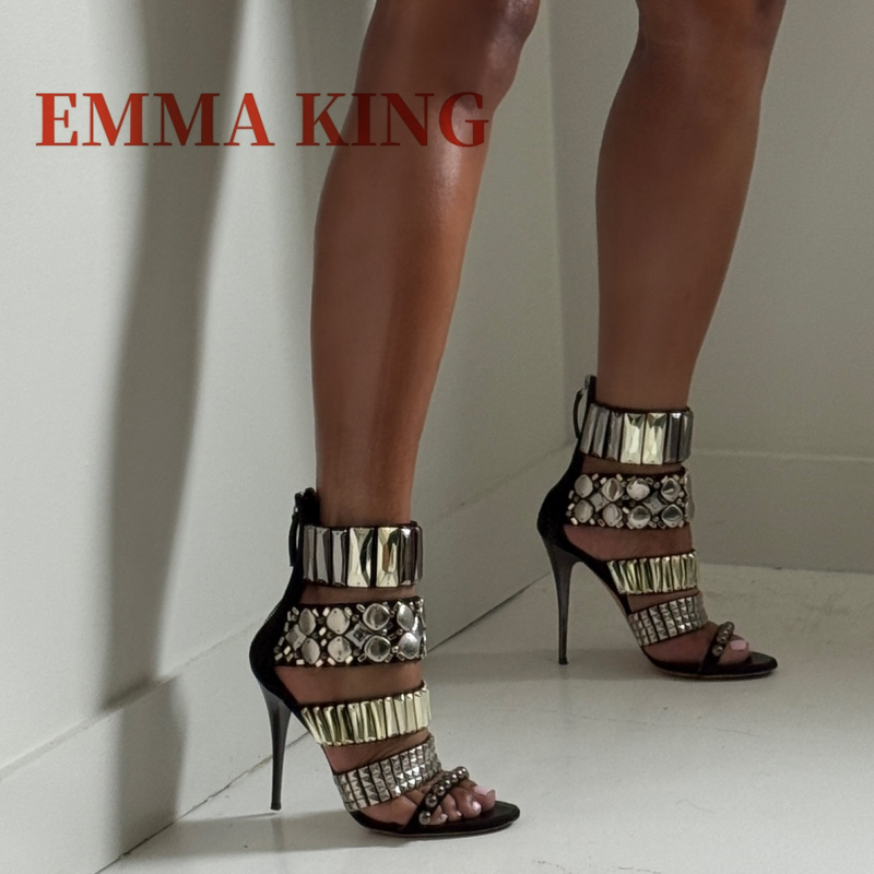 Black Embellished Ankle Strap  - Summer Clothing For Petite Women review and price