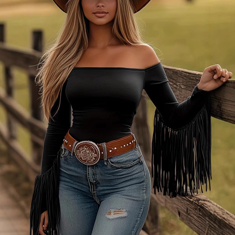 Women Clothes Blouse Fringe De - Summer Clothes review and price