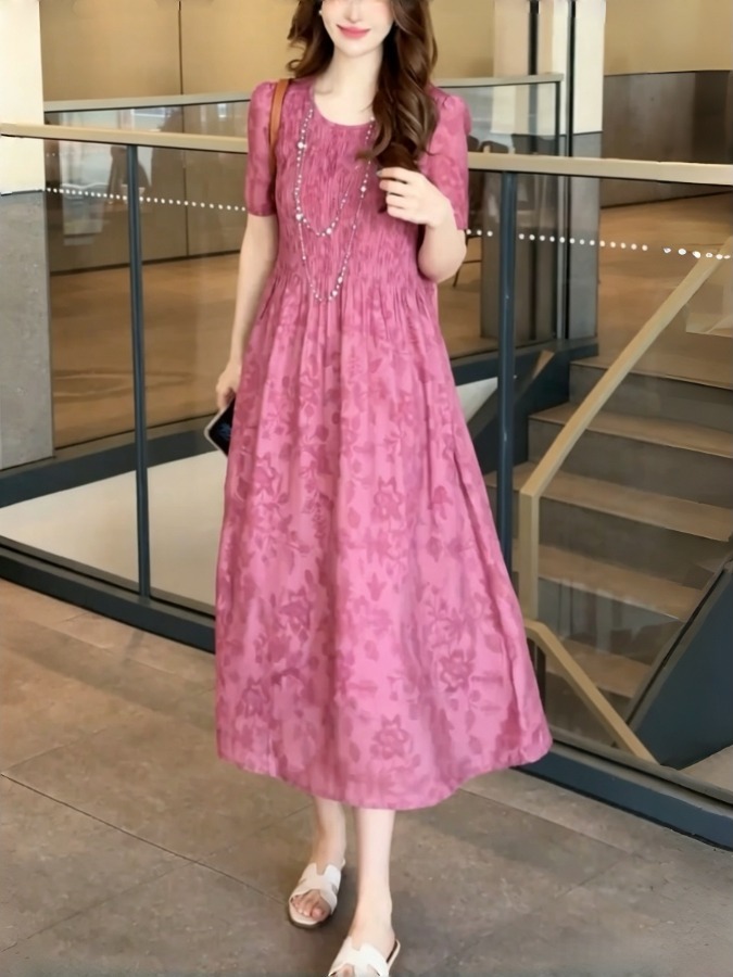 Elegant A-Line Dress Monogram  - Summer Clothing Tagline review and price