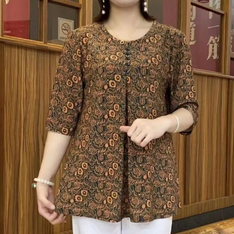 Vintage Printed T-shirt Casual - Summer Clothing For 70 Year Old Woman review and price
