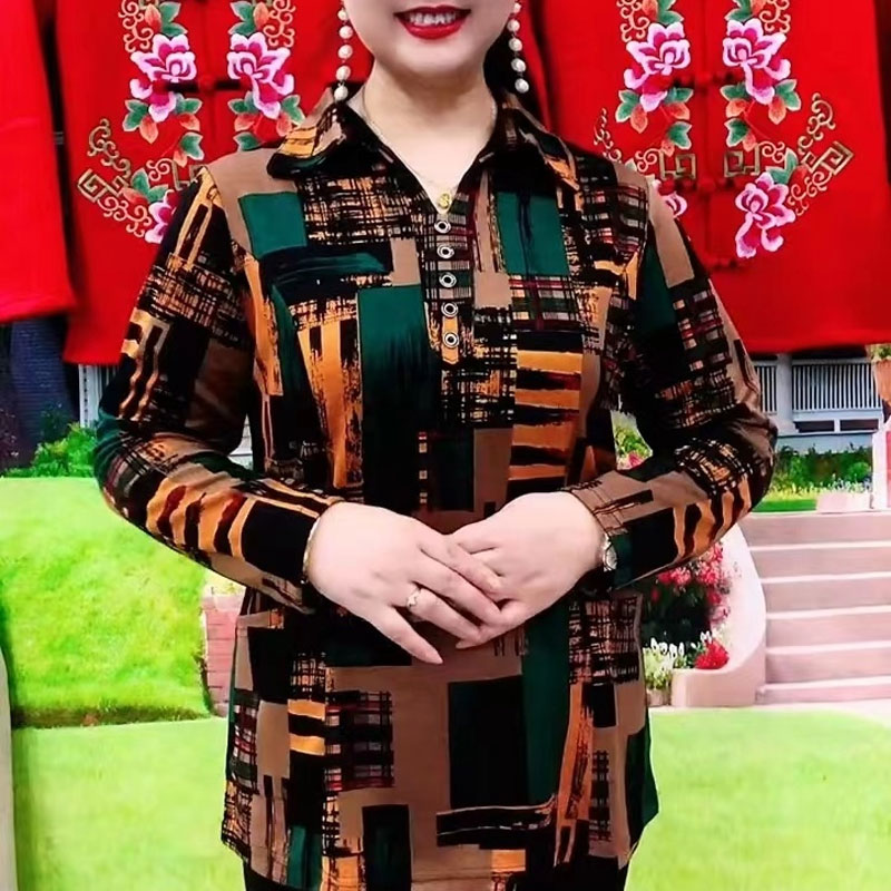 Commute Geometric Shirt Spring - Summer Clothing For 70 Year Old Woman review and price