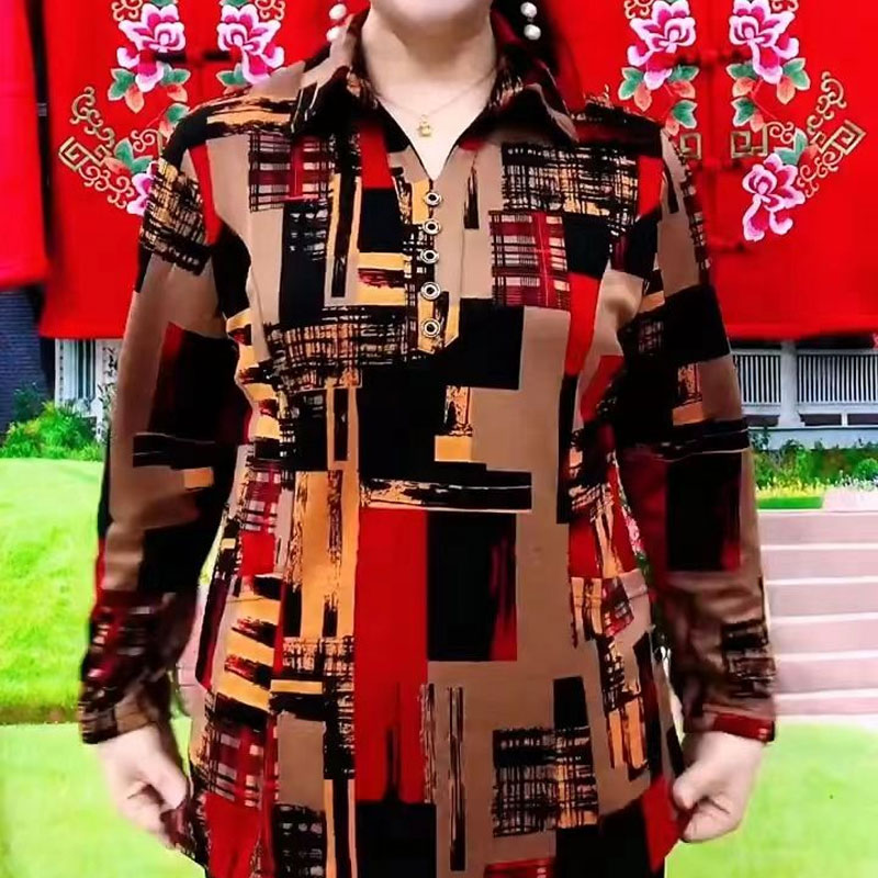 Commute Geometric Shirt Spring - Summer Clothing For 70 Year Old Woman review and price