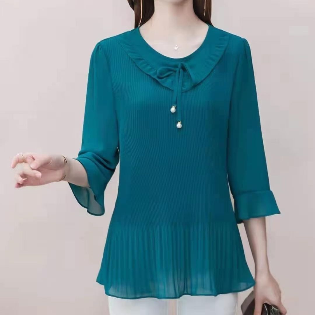Autumn New Lace Crew Neck fash - Summer Clothing For 70 Year Old Woman review and price